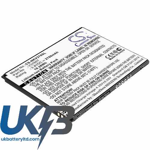 Nokia V3760T Compatible Replacement Battery