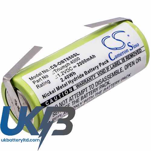 Oral-B Triumph 4000 Compatible Replacement Battery