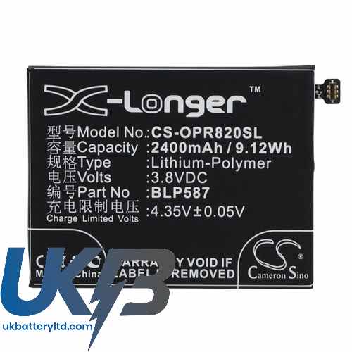 OPPO R8207 Compatible Replacement Battery