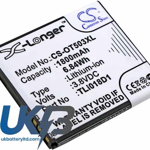 ALCATEL OT 5038E Compatible Replacement Battery