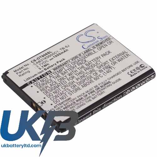 ALCATEL OT 906 Compatible Replacement Battery