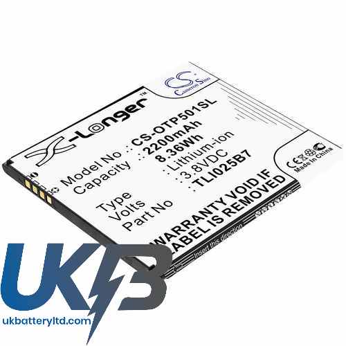 Alcatel TLI025B7 Compatible Replacement Battery