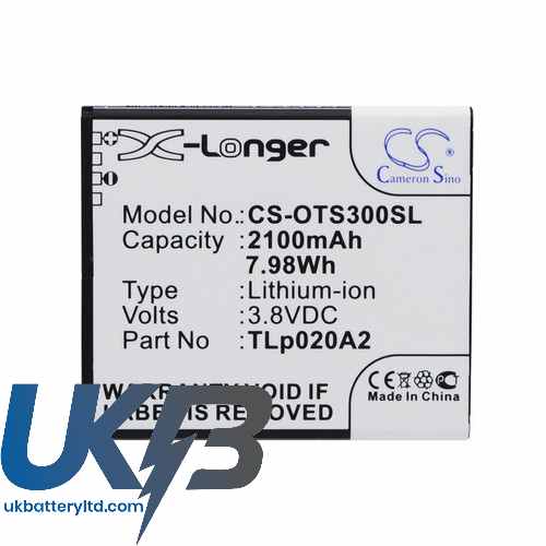 Alcatel TLi020A1 TLp020A2 One Touch POP S3 Star 4G Compatible Replacement Battery