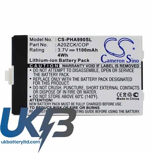 Philips A20ZCK/COP Xenium 9@9D 9A9A Compatible Replacement Battery