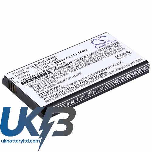 Philips AB3100AWMT CTE180BK CTE180BK/00 Xenium E180 Compatible Replacement Battery