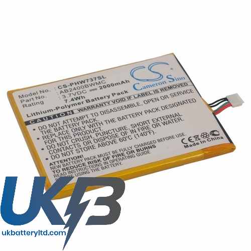 PHILIPS Xenium W737 Compatible Replacement Battery