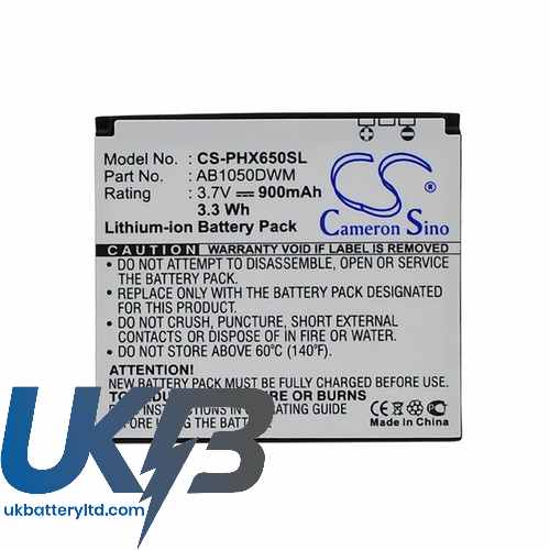 PHILIPS Xenium X510 Compatible Replacement Battery
