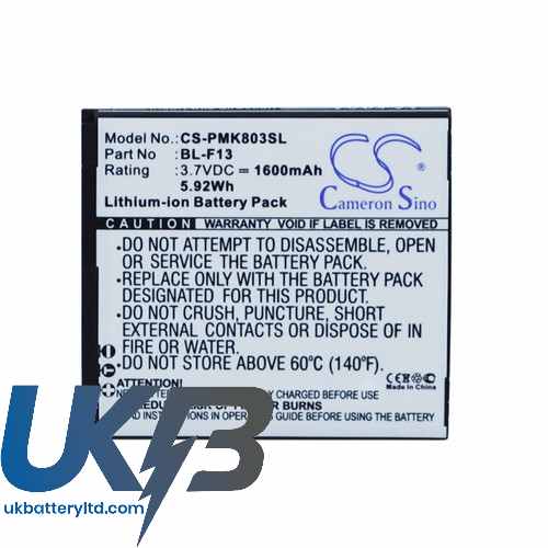 PHICOMM i803 Compatible Replacement Battery
