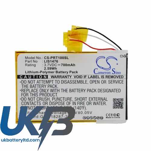 Sony 1-853-104-11 LIS1476 LIS1476MHPPC(SY6) PRS-T1 PRS-T2 PRS-T3 Compatible Replacement Battery