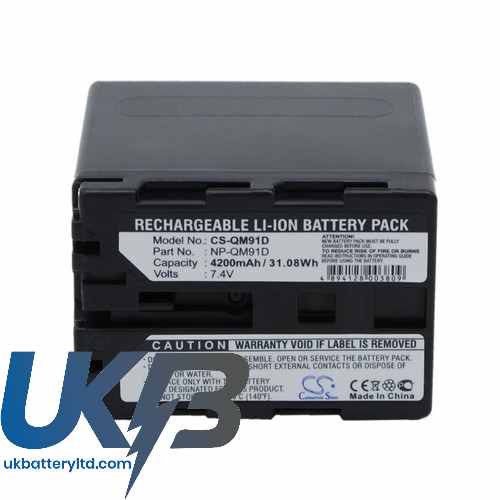 Sony NP-QM91D CCD-TRV108 CCD-TRV108E CCD-TRV116 Compatible Replacement Battery