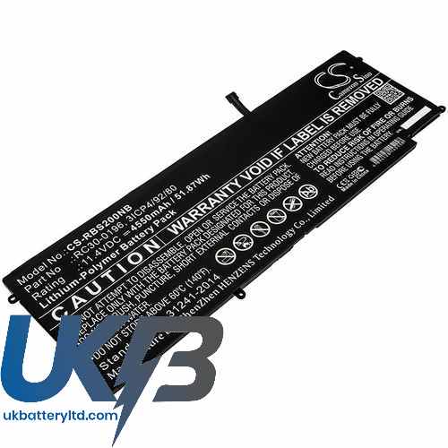 Razer Blade Stealth 2016 RZ09-01962W Compatible Replacement Battery