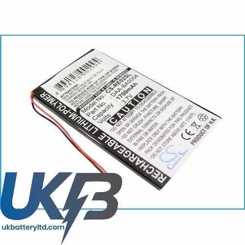 Creative Ba20603R79901 Daa-Ba0004 Dap-Hd0014 Labs Nomad Jukebox Zentouch Compatible Replacement Battery