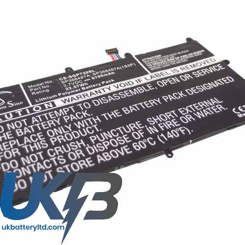 SAMSUNG Galaxy Tab 8.9 Compatible Replacement Battery