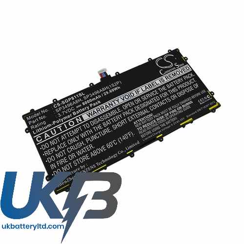 SAMSUNG SP3496A8H 1S2P Compatible Replacement Battery