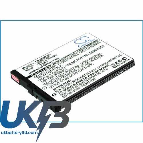 Sharp SH001UAA SH002UAA SH001 SH002 SH004 Compatible Replacement Battery