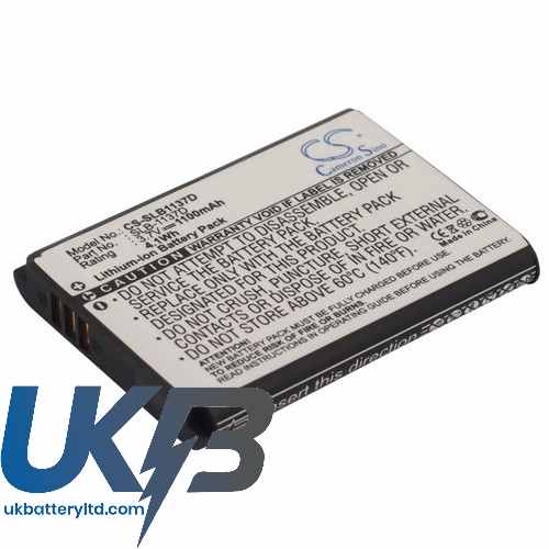 Samsung SLB-1137D Digimax L74W i100 i80 Compatible Replacement Battery