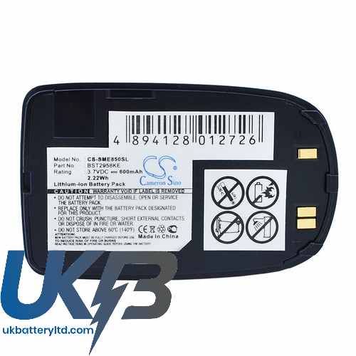 Samsung BST2958KE (IND/B) SGH-E850 Compatible Replacement Battery