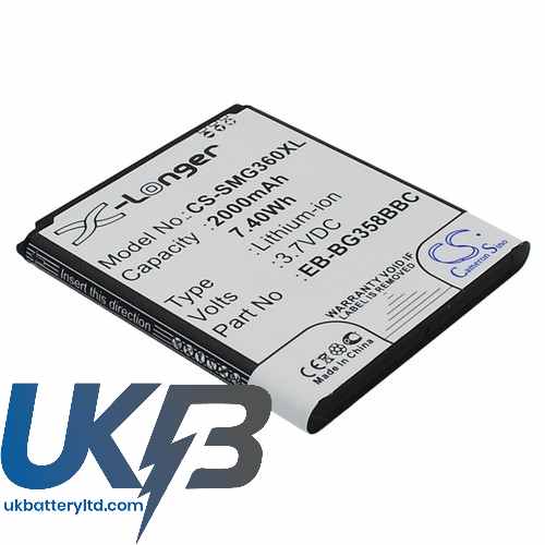 SAMSUNG EB BG358BBE Compatible Replacement Battery