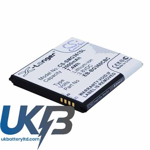 SAMSUNG EB BG360BBE Compatible Replacement Battery