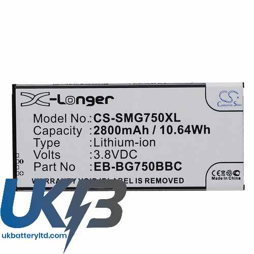SAMSUNG Galaxy Mega 2LTE Compatible Replacement Battery