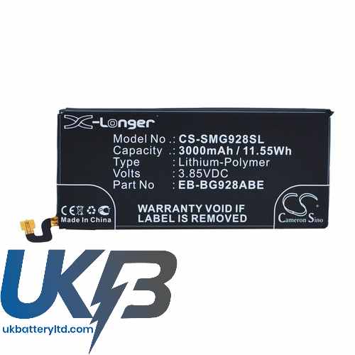 Samsung EB-BG928ABE Galaxy S6 edge Dual Sim Plus Edge+ Compatible Replacement Battery