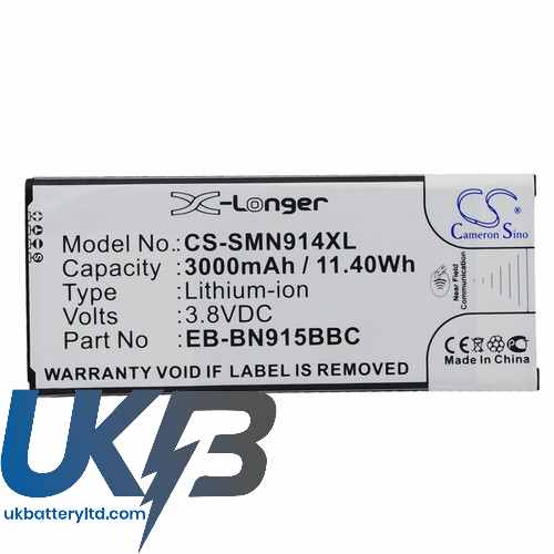 SAMSUNG SM N915F Compatible Replacement Battery