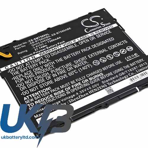 SAMSUNG Galaxy Tab A 10.1 2016 TD LTE Compatible Replacement Battery