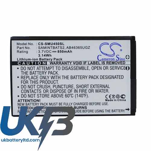SAMSUNG AB463651GZBSTD Compatible Replacement Battery