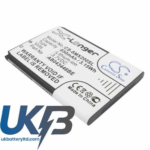 Samsung AB043446BC AB043446BE AB043446LA GT-C5212 GT-E1080 GT-E1100 Compatible Replacement Battery