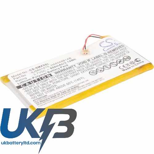 Samsung 6J0601410 HA6568B1AB SEC-YP5Z YP-Z5A YP-Z5AB Compatible Replacement Battery