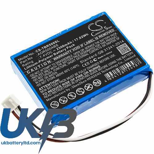 Tribrer AOR500 Compatible Replacement Battery