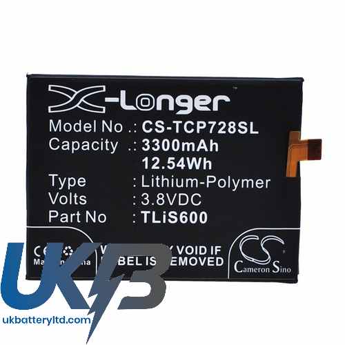 TCL TLiS600 3N I718M M2L Compatible Replacement Battery