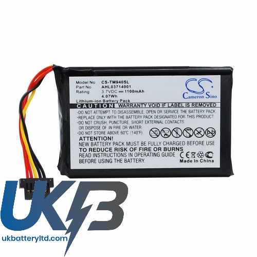 TOMTOM AHL03714001 Compatible Replacement Battery