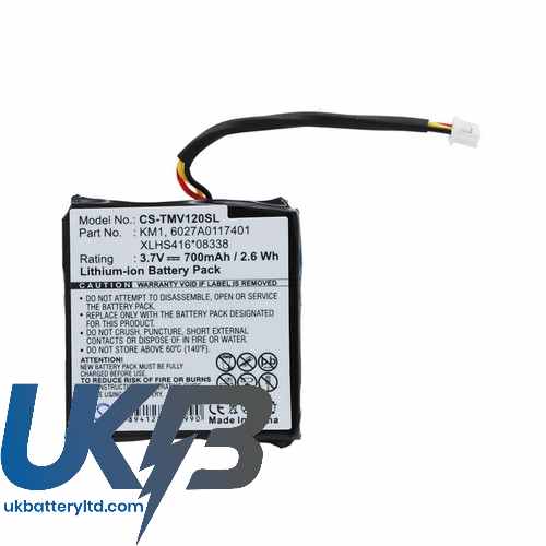 TOMTOM ViaLive125 Compatible Replacement Battery