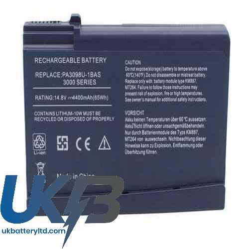 Toshiba Satellite 1200-S252 Compatible Replacement Battery