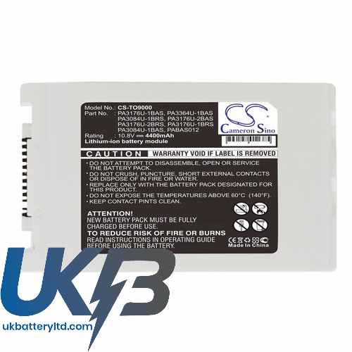 TOSHIBA PA3084U 1BRS Compatible Replacement Battery