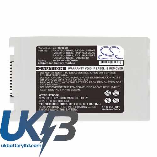 TOSHIBA PA3176U 2BAS Compatible Replacement Battery