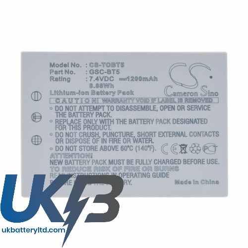 TOSHIBA GSC BT5 Compatible Replacement Battery