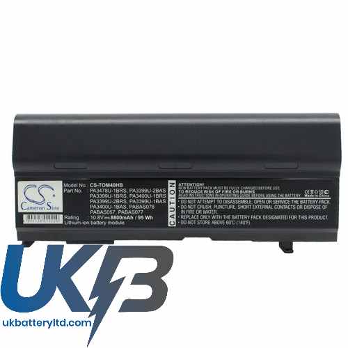 TOSHIBA Tecra S2 159 Compatible Replacement Battery