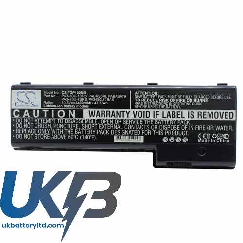 TOSHIBA Satellite P100 ST1072 Compatible Replacement Battery