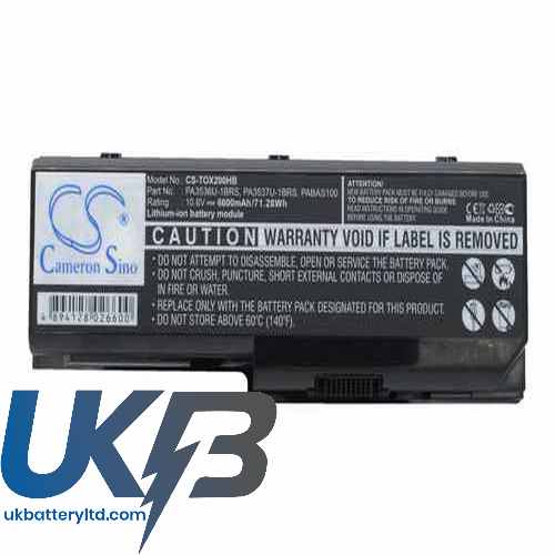 Toshiba Satellite P200D-107 Compatible Replacement Battery