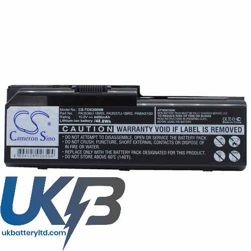 TOSHIBA Satellite P200D 1FI Compatible Replacement Battery