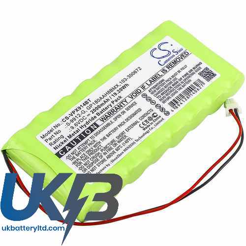 Visonic 103-300672 Compatible Replacement Battery