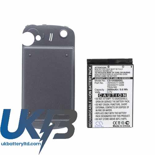 HTC 35H00077-00M 35H00077-02M TRIN160 Mogul P4000 Titan 100 Compatible Replacement Battery