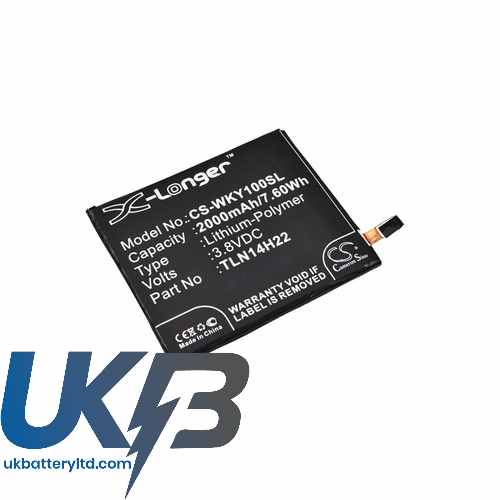 Wiko TLE14E20 TLN14H22 Highway Signs Compatible Replacement Battery