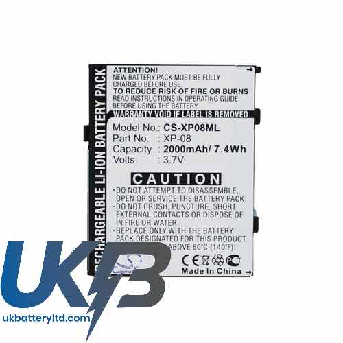 O2 00320000053 306 709FS00848 XDA Flame Compatible Replacement Battery
