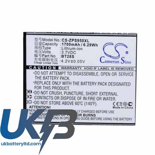 ZOPO BT28S 6470 ZP590 Compatible Replacement Battery