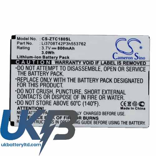 ZTE Li3710T42P3h553762 H Compatible Replacement Battery