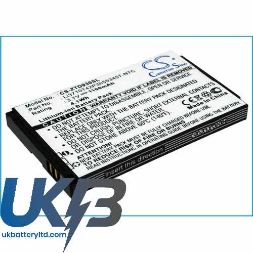 ZTE Li3710T42P3h553457-NTC Chorus D930 Compatible Replacement Battery