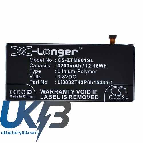 ZTE Li3832T43P6h15435 1 Compatible Replacement Battery
